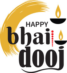 Happy bhai dooj vector design