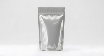 Silver Stand-up Pouch Empty Packaging Bag for Food or Supplements