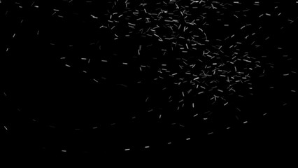 Blurred fire embers sparks on black background . Texture isolated overlays. Concept of dust, particles, sparkles, light and flames.