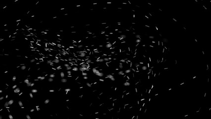 Blurred fire embers sparks on black background . Texture isolated overlays. Concept of dust, particles, sparkles, light and flames.