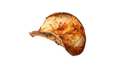 Roasted garlic clove with caramelized surface