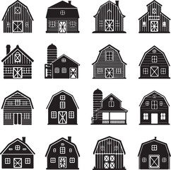 Fototapeta premium “Modern & Classic House Silhouette Bundle – 16 Unique Home Designs for Print, SVG, and Digital Cutting”