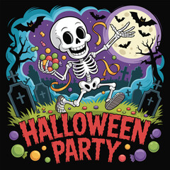 Obraz premium halloween background with skull