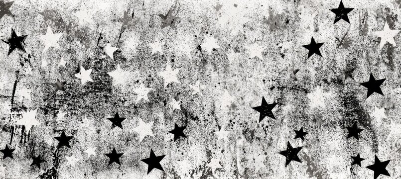 Grunge star background template. America 4th of July Memorial or Independence day theme wallpaper. Generative AI technology.	

