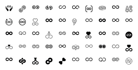 Collection of Infinity Symbol Variations and Icons