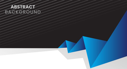 Modern blue black gradient geometric shape abstract background