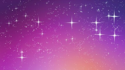 Dazzling starry night sky with vibrant purple and pink gradient background, perfect for magical and celestial themes.