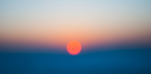 Sunset blurry focus. Sunset background.