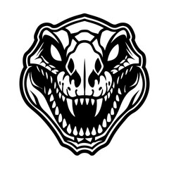 A glyph style icon showing a crocodile logo