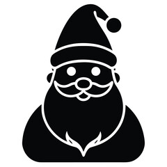 santa claus vector icon on white background