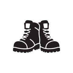 boots icon vector on white back ground