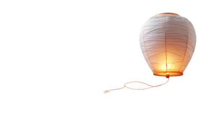 Floating lantern orb background isolated on a Transparent background, PNG file.