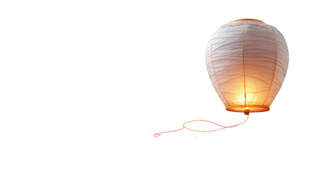 Floating lantern orb background isolated on a Transparent background, PNG file.