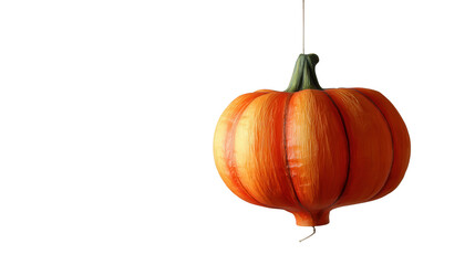 Obraz premium Floating pumpkin lantern background isolated on a Transparent background, PNG file.