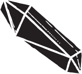 Isometric Render of Dark Geometric Shape Against Transparent Background