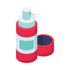 Spray Colors  Isometric vector Illustration 