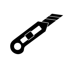 Cutter knife icon vector on white background