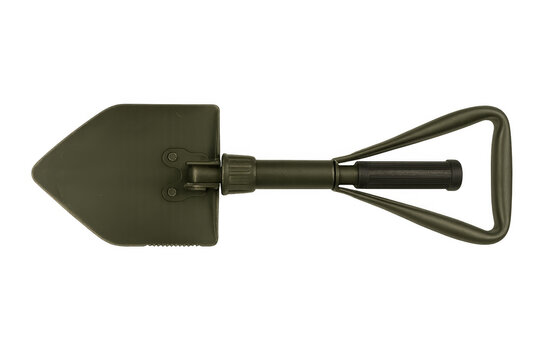 Green military entrenching tool folding shovel for camping