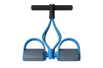 Blue pedal resistance band for home fitness workout