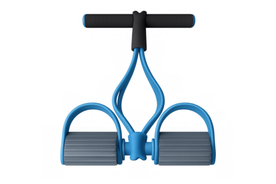 Blue pedal resistance band for home fitness workout