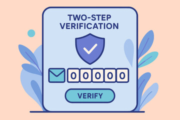 Two-step verification secure code input with shield icon and verify button