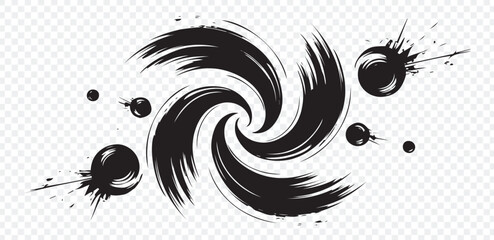 Abstract Swirls and Spheres Design