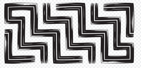 Abstract Black Lines Pattern Design