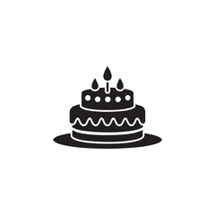 Christmas Fruit Cake Silhouette Vector