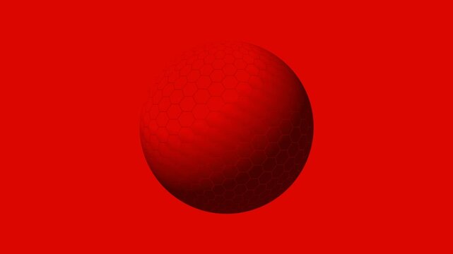 red sphere globe ball animation