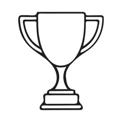 Illustration of a trophy isolated on white background for winning or award