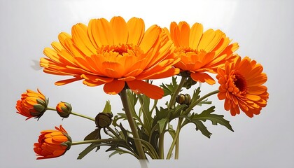 Close-up shot of vibrant orange flowers, perfect for floral arrangements