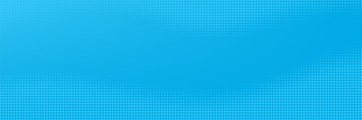 Halftone dots on blue background. Comic pop art style blank layout. Template design for comic book, presentation, sale or web banner. Vector illustration