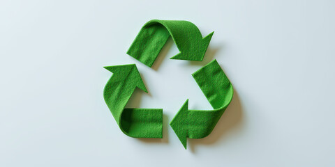 Recycling symbol green arrow sustainability concept clean eco friendly environment upcycling reduce reuse