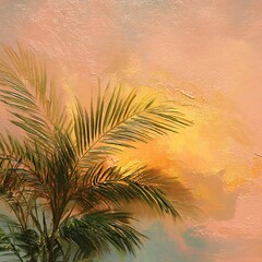 palm tree silhouette at sunset