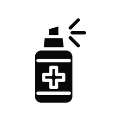 Sanitizing spray bottle solid icon vector design good for web or mobile app