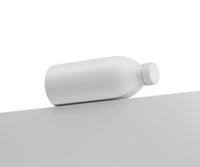 Blank white syrup bottle mockup. Perfect for brand promotion or product display., 3d illustration