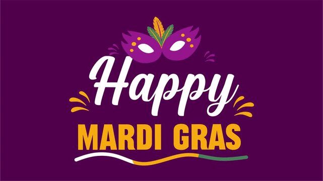 Happy Mardi Gras with masks