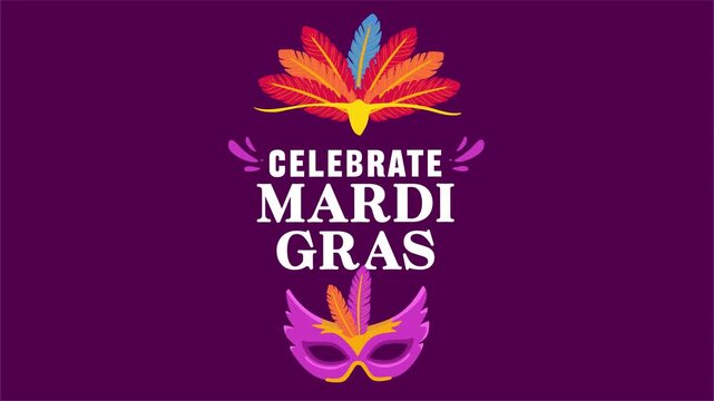 Happy Mardi Gras with masks