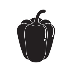bell pepper vegetable flat icon vector