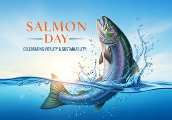 Salmon Day Celebrating Vitality and Sustainability with a Spectacular Leap from the Ocean