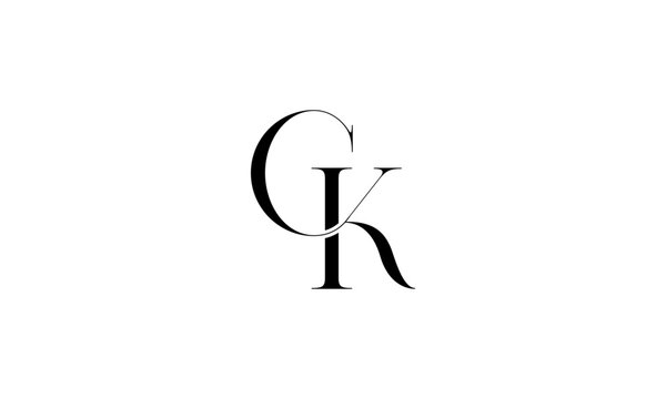 CK initial letters, monogram logo