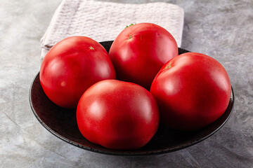 Raw ripe red juicy tomato