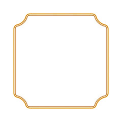 Golden square beveled 3d frames. Vintage shiny picture border, realistic object mockup for photo frame, ornamental rectangle. Vector geometric decorative element for certificate, stamp, vignette
