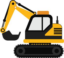 Excavator Silhouette Vector