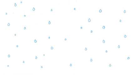 雨t184-0,Hand drawn blue water drop pattern on white background
