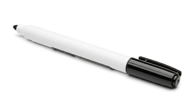 White marker isolated on white background, a versatile tool for writing, drawing, and highlighting, perfect for office, school, and art projects