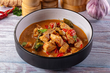 Thai Tom Yum soup with chicken