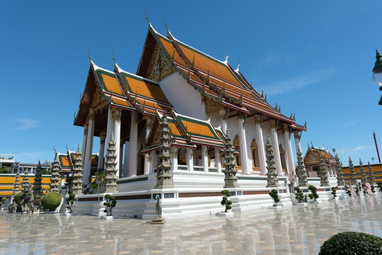 Wat Suthat main chapel at the royal temple in Bangkok, Thailand