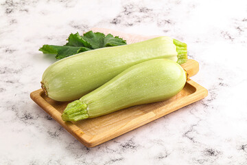 Raw frsh ripe zucchini vegetable