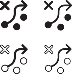 Plan icon set, strategy icons, roadmap symbols, project plan vector design, plan icon collection, modern plan icons, isolated plan icon set